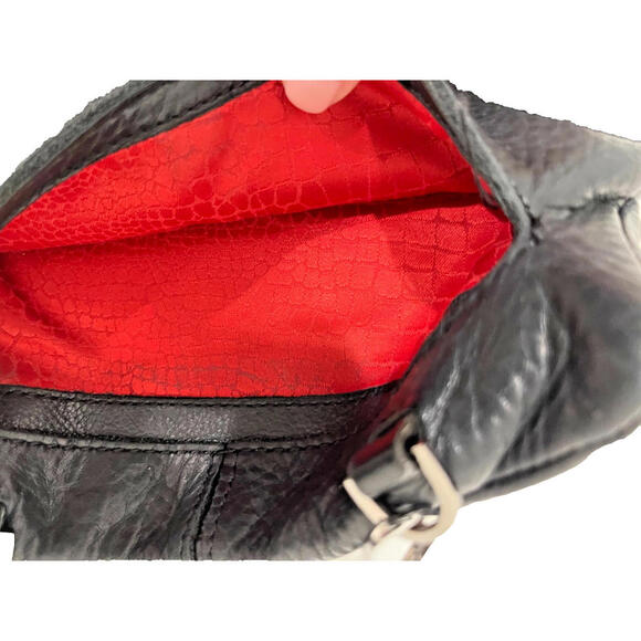 Hammitt Nash Small 2 Crossbody Wristlet Black Pebble Leather - Picture 5 of 9